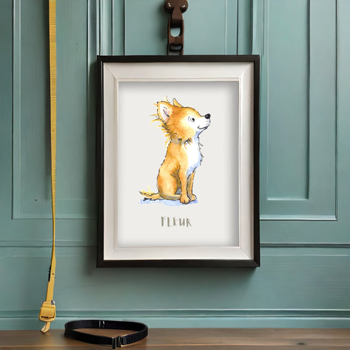 Chihuahua Fawn Personalised Dog Print